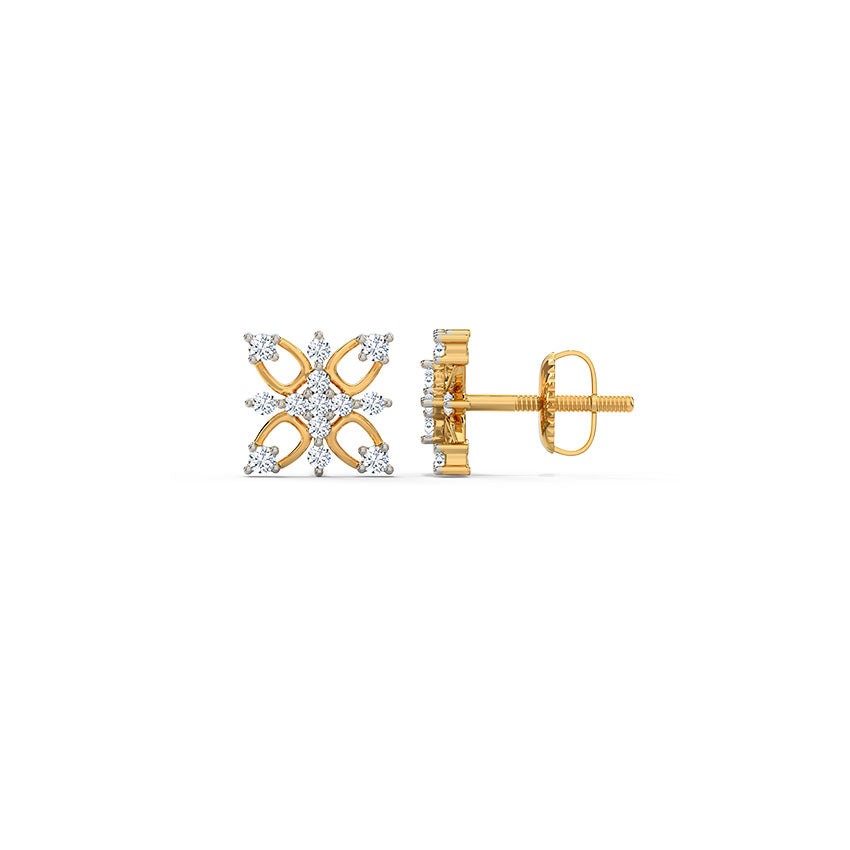 Clustered Sparkle Diamond Studs