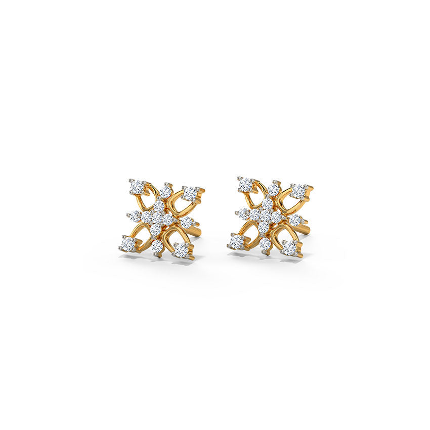 Clustered Sparkle Diamond Studs