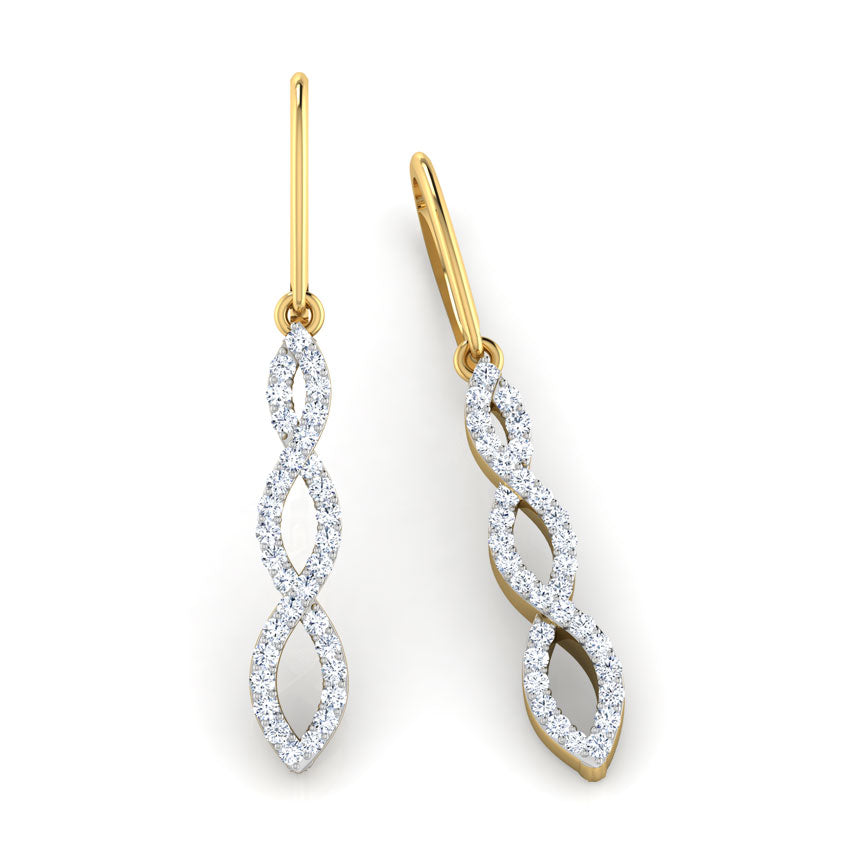 Calliope Dripping Diamond Drop Earrings