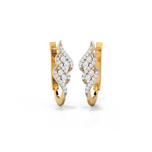 Twisted Infinity Diamond Hoop Earrings