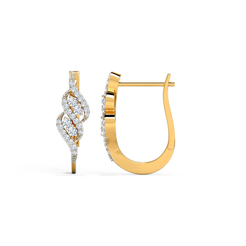 Twisted Infinity Diamond Hoop Earrings