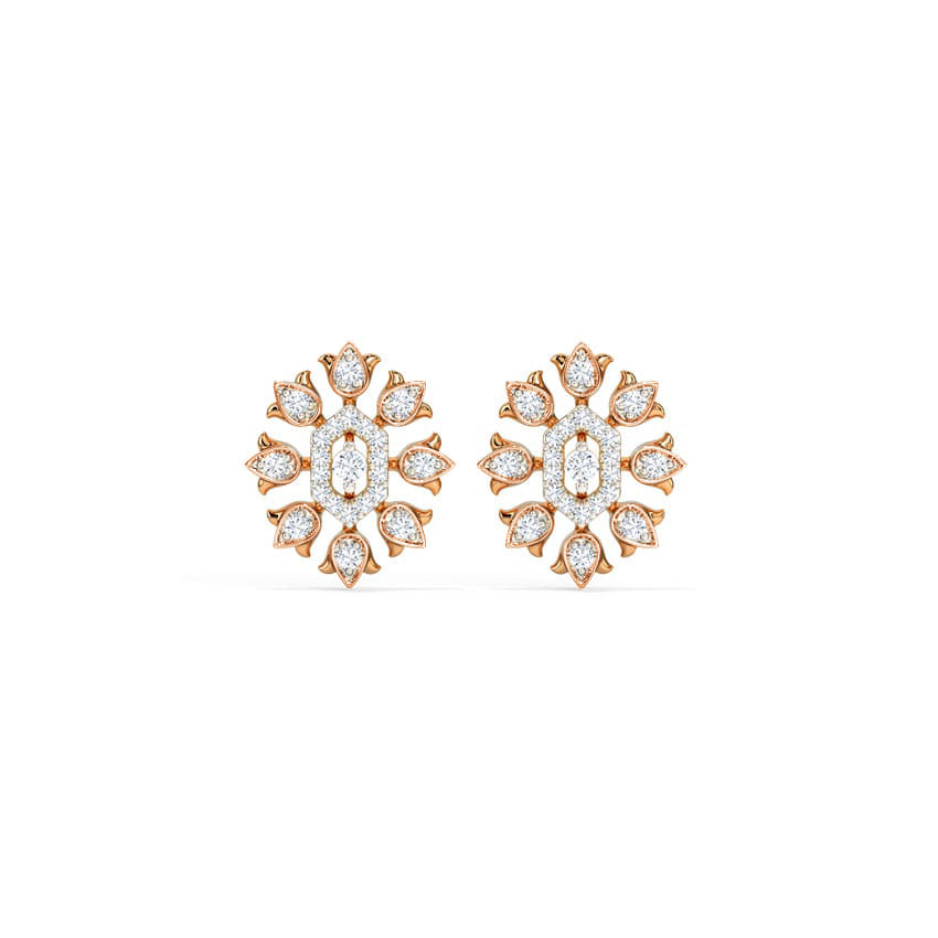 Ananya Tulip Diamond Stud Earrings