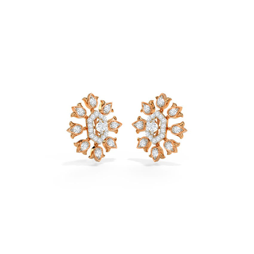 Ananya Tulip Diamond Stud Earrings