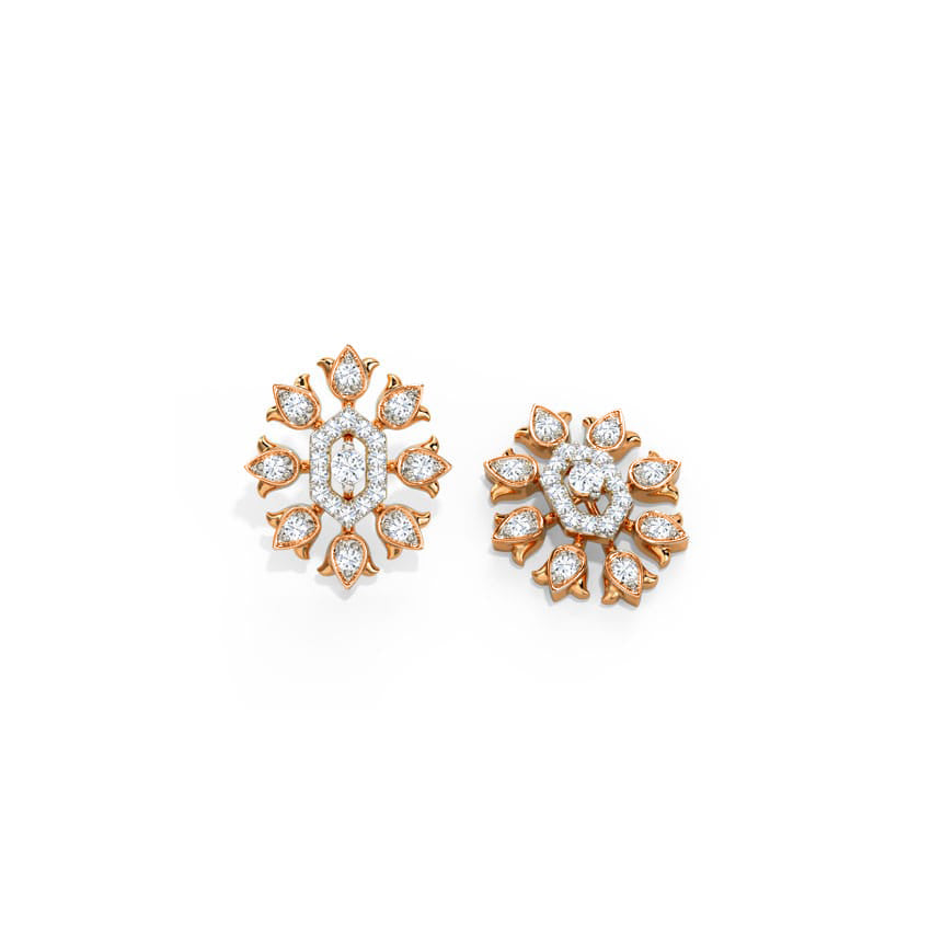 Ananya Tulip Diamond Stud Earrings