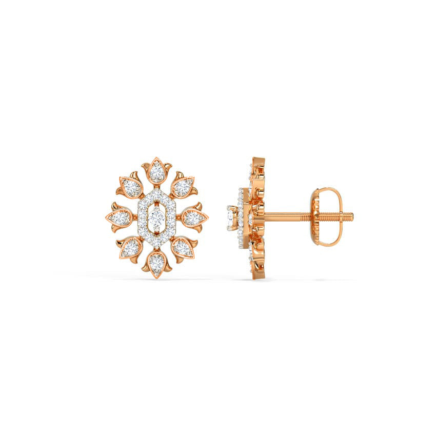 Ananya Tulip Diamond Stud Earrings