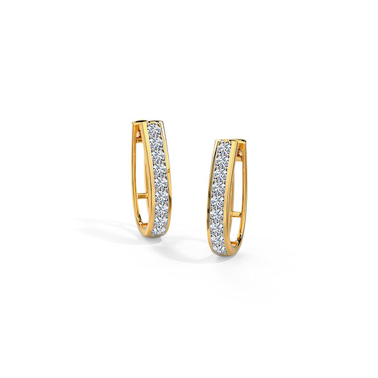 Evelina Twinkling Diamond Hoop Earrings