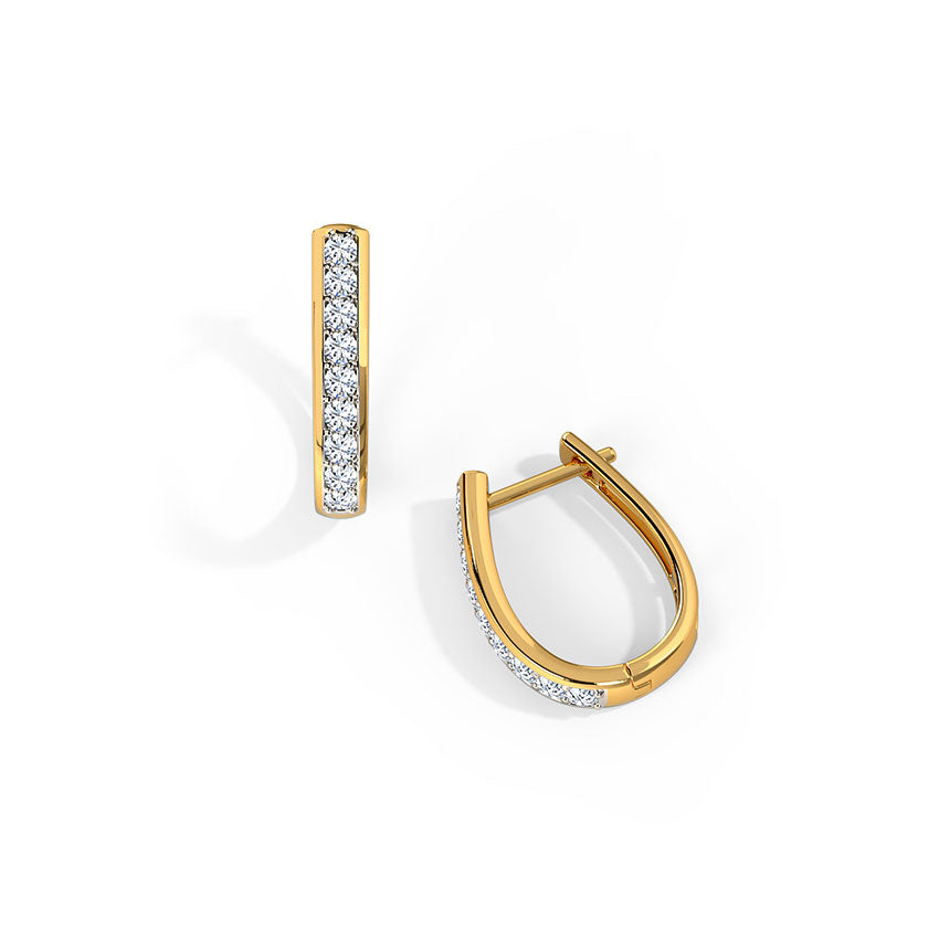 Evelina Twinkling Diamond Hoop Earrings