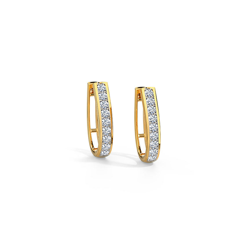 Evelina Twinkling Diamond Hoop Earrings