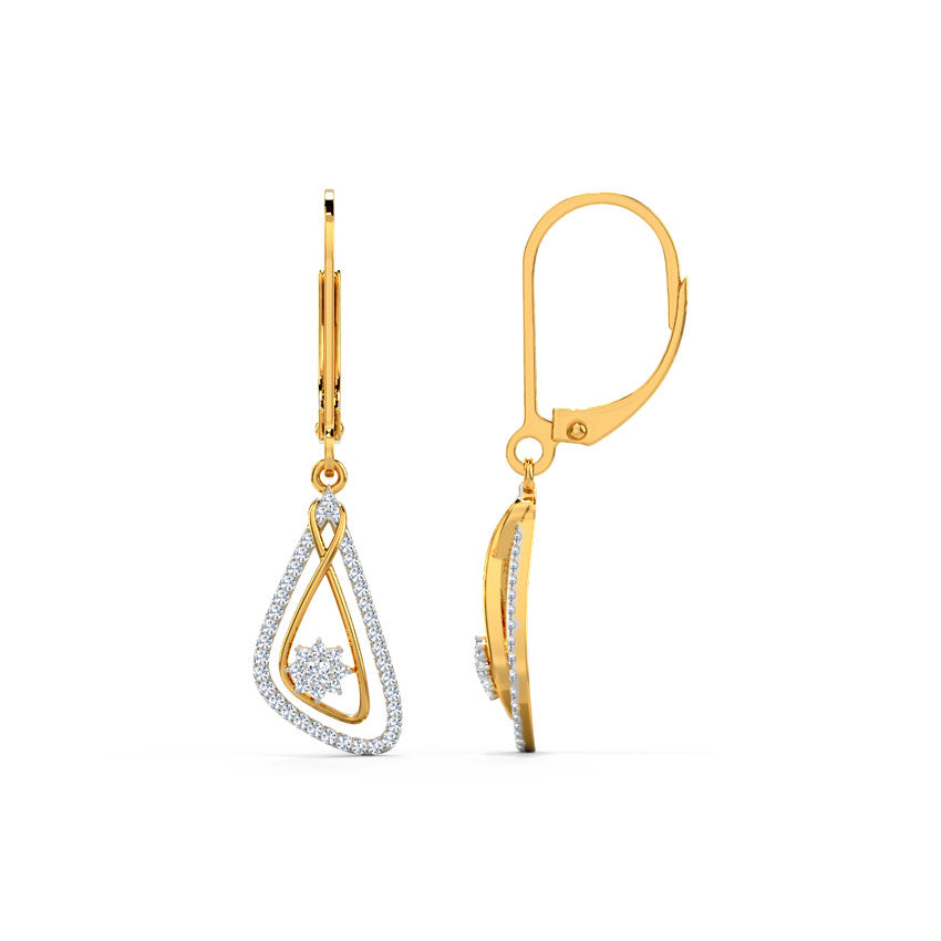 Triad Diamond Drop Earrings
