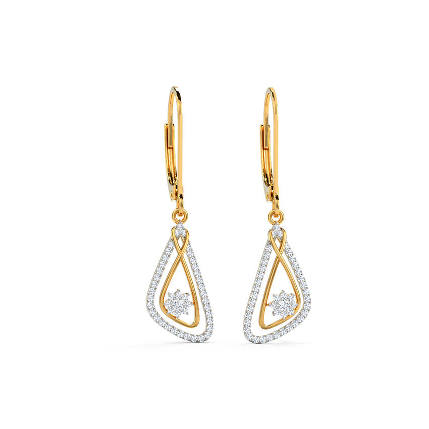 Triad Diamond Drop Earrings