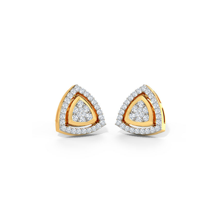 Lillian Triangular Diamond Stud Earrings