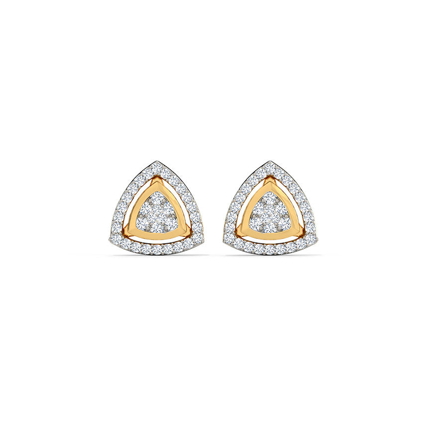 Lillian Triangular Diamond Stud Earrings