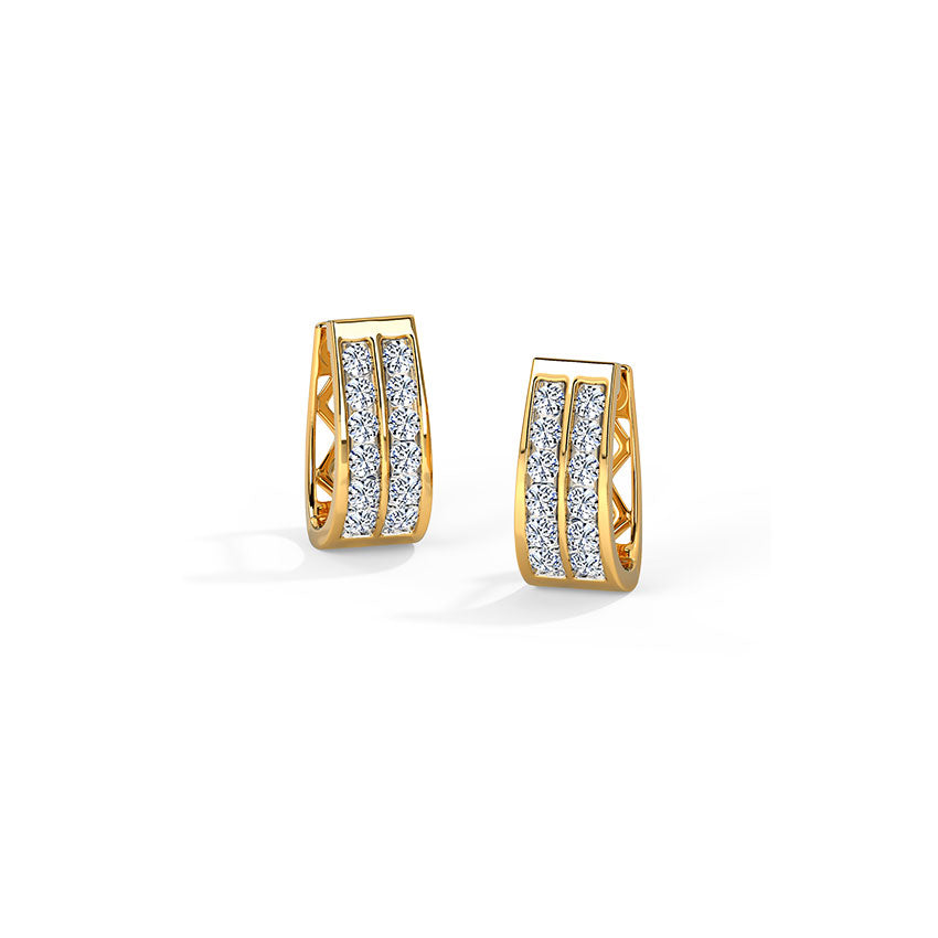 Nicolette Glint Diamond Hoop Earrings