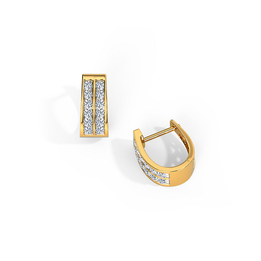 Nicolette Glint Diamond Hoop Earrings
