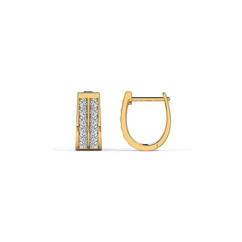 Nicolette Glint Diamond Hoop Earrings