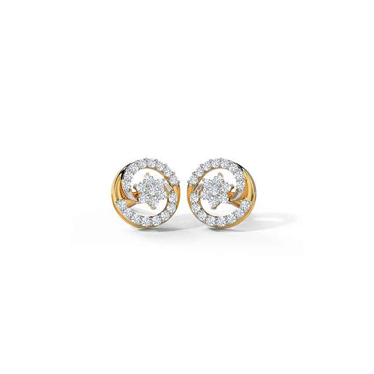 Joyful Cluster Diamond Stud Earrings