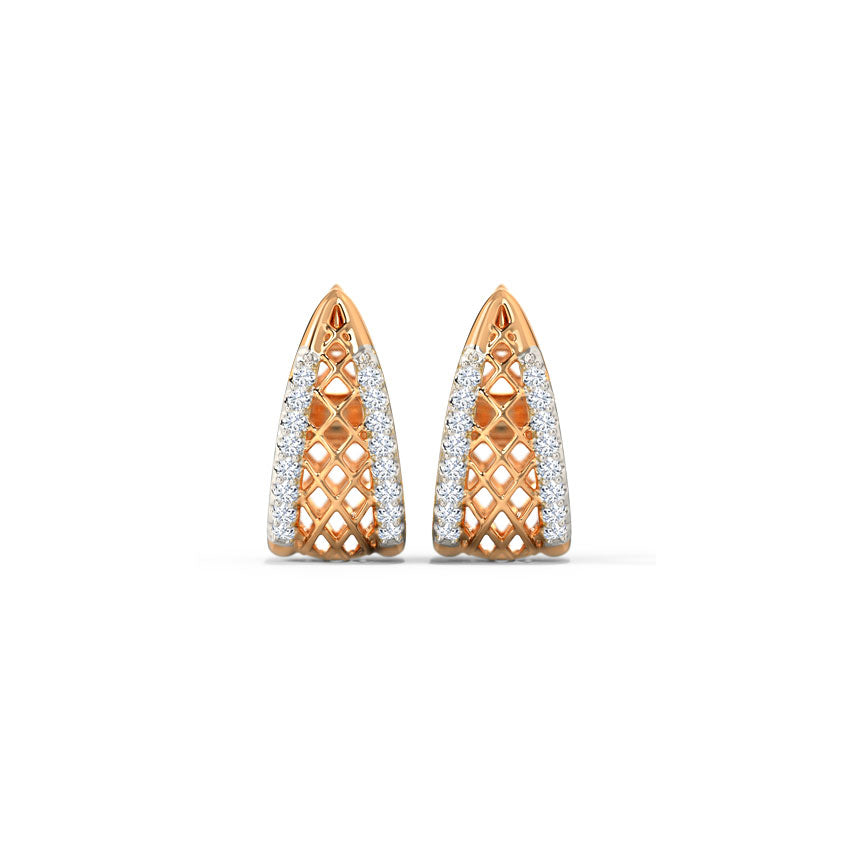 Kolleen Mesh Diamond Hoop Earrings