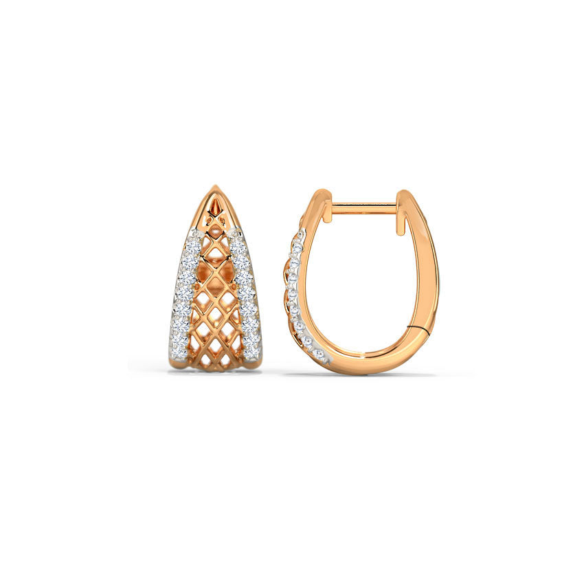 Kolleen Mesh Diamond Hoop Earrings