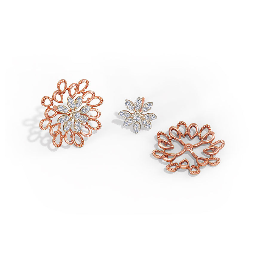 Avalon Detachable Diamond Stud Earrings