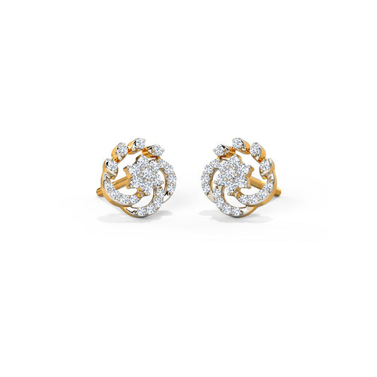 Charming Cluster Diamond Stud Earrings