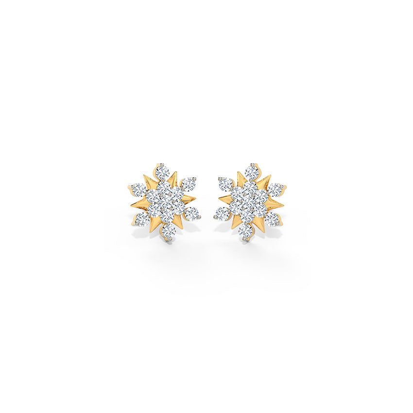 Adira Cluster Diamond Stud Earrings