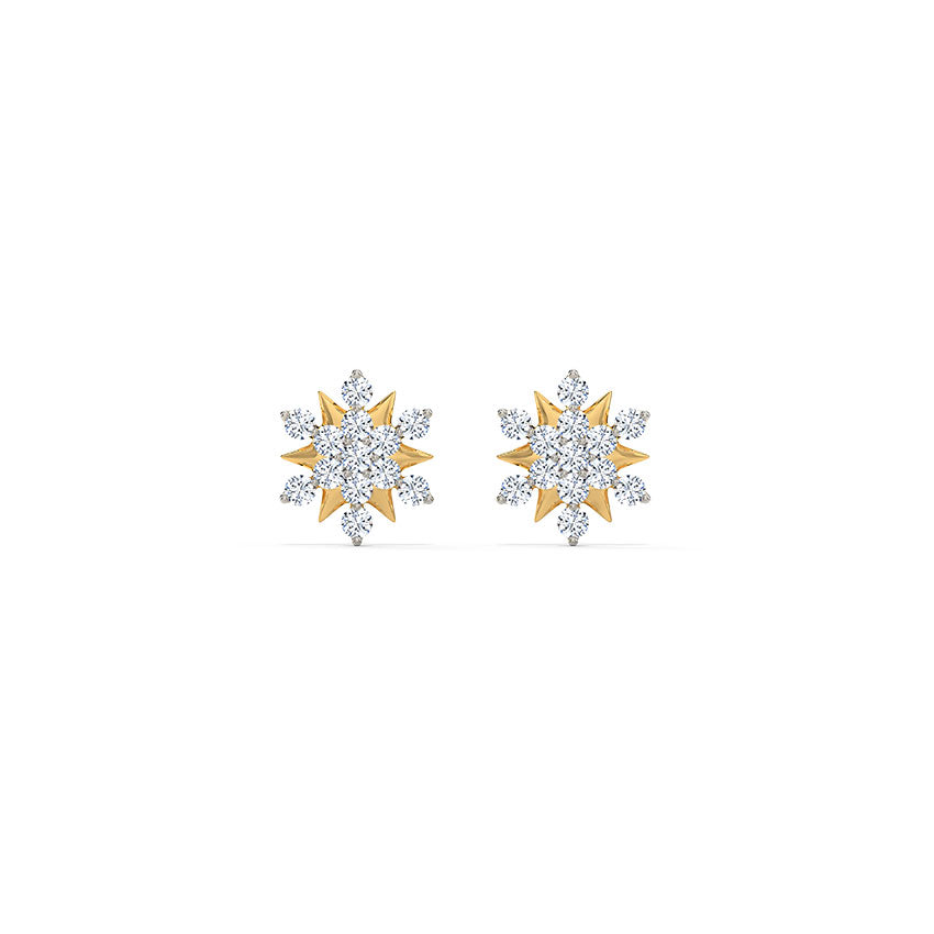 Adira Cluster Diamond Stud Earrings