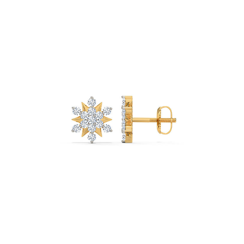 Adira Cluster Diamond Stud Earrings