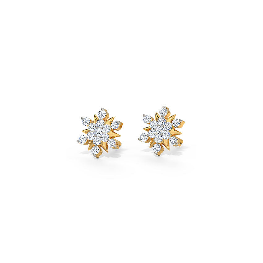 Adira Cluster Diamond Stud Earrings