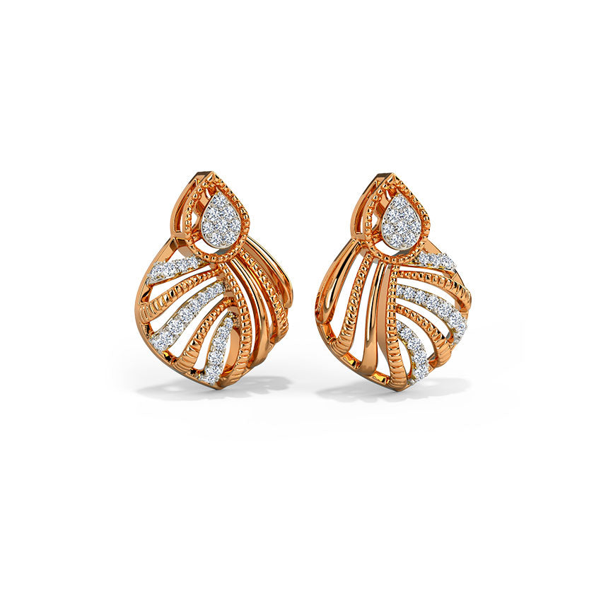 Glitzy Glory Diamond Stud Earrings