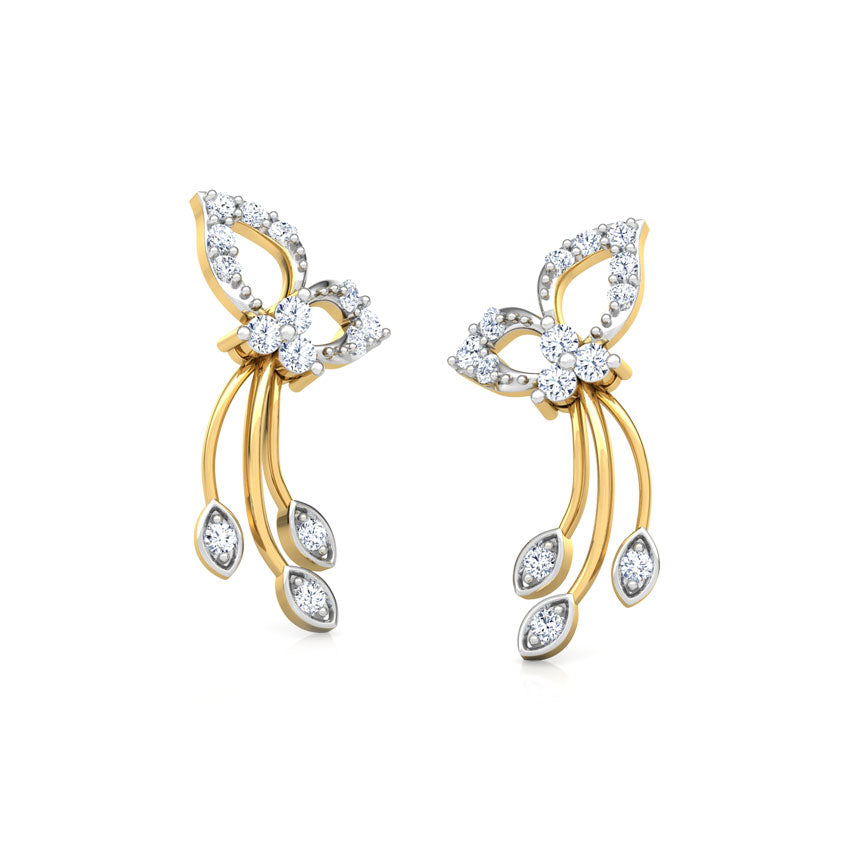 Twinkle Petals Diamond Stud Earrings