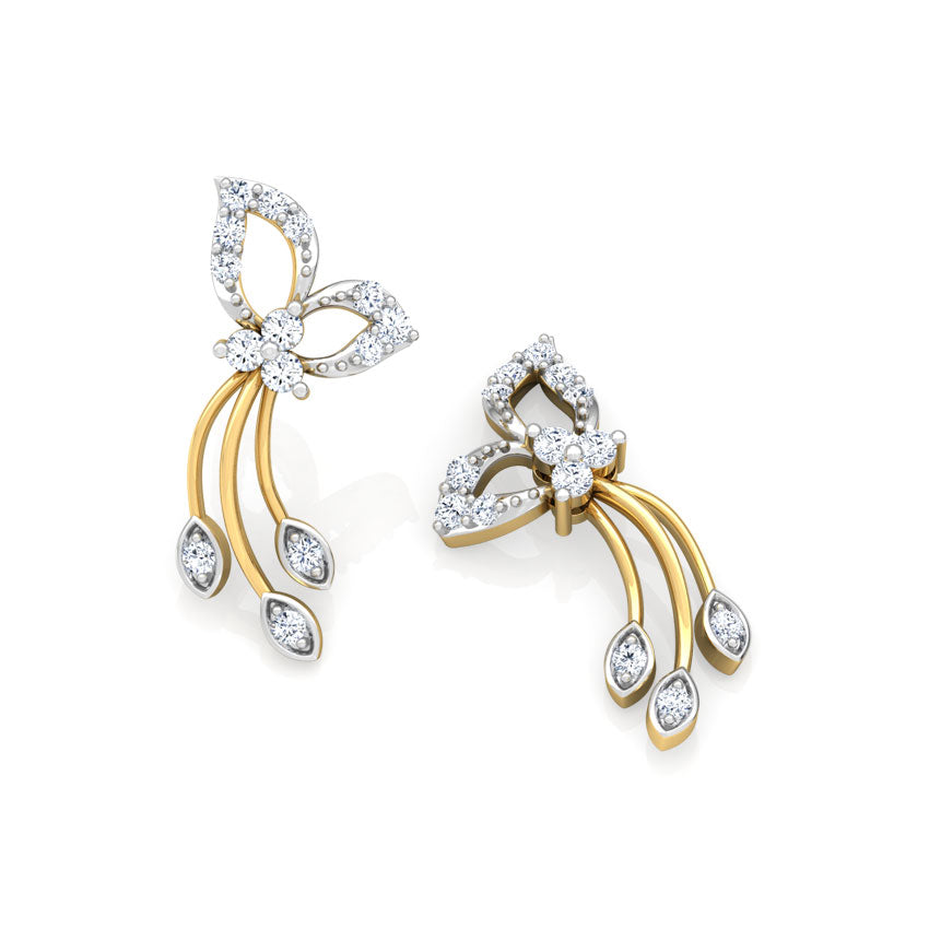 Twinkle Petals Diamond Stud Earrings