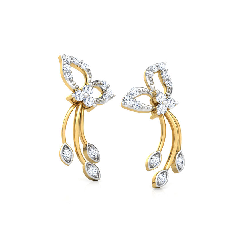 Twinkle Petals Diamond Stud Earrings