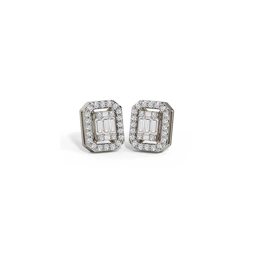 Elara Glim Diamond Stud Earrings