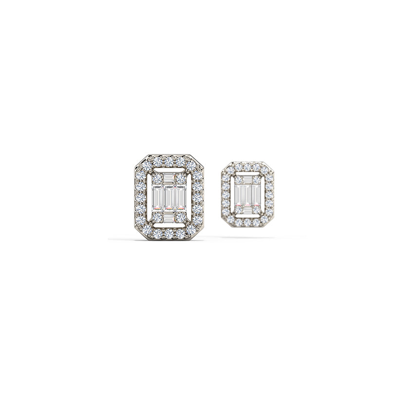 Elara Glim Diamond Stud Earrings