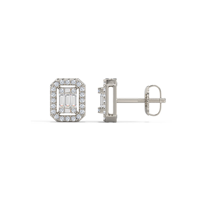 Elara Glim Diamond Stud Earrings