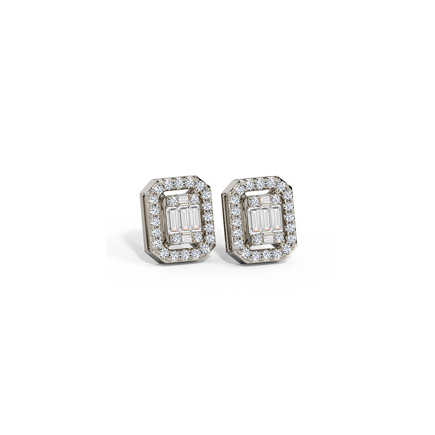 Elara Glim Diamond Stud Earrings