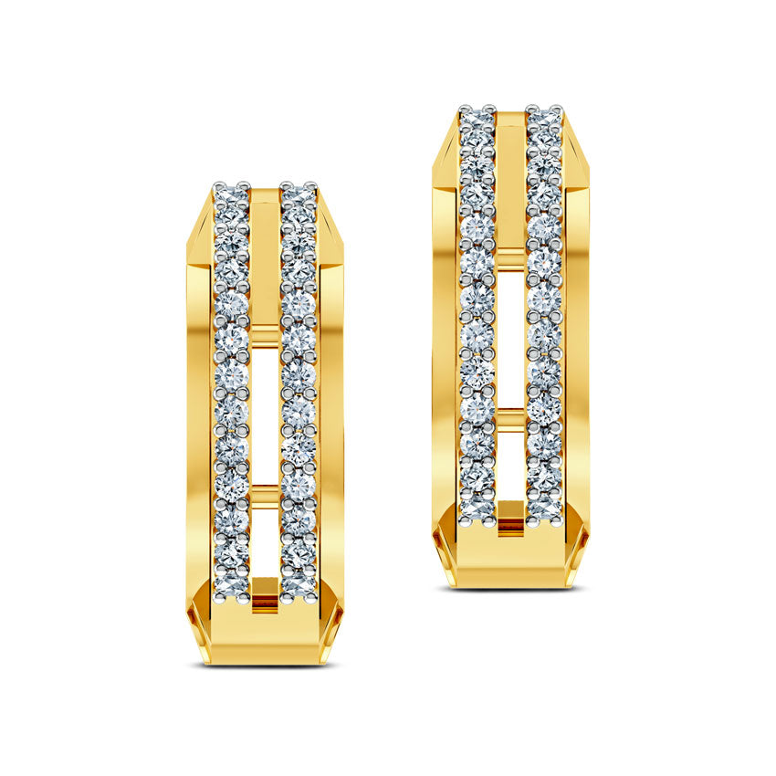 Celtica Diamond Hoop Earrings