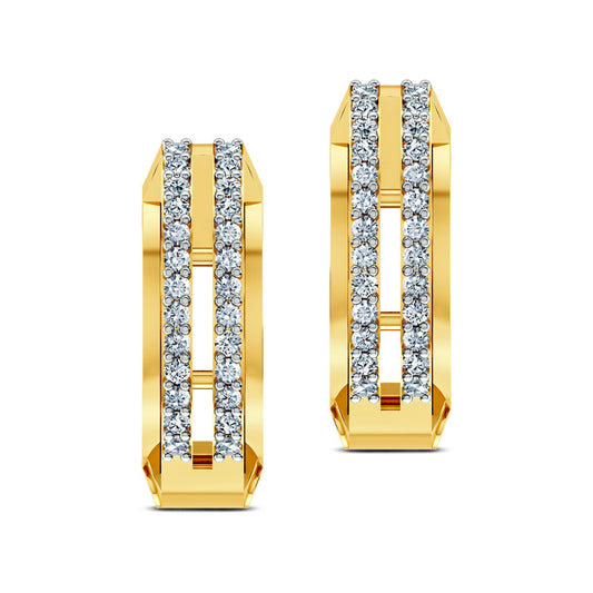 Celtica Diamond Hoop Earrings