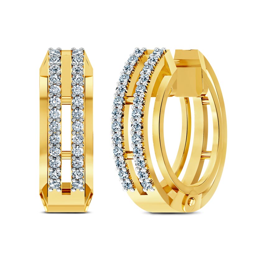 Celtica Diamond Hoop Earrings