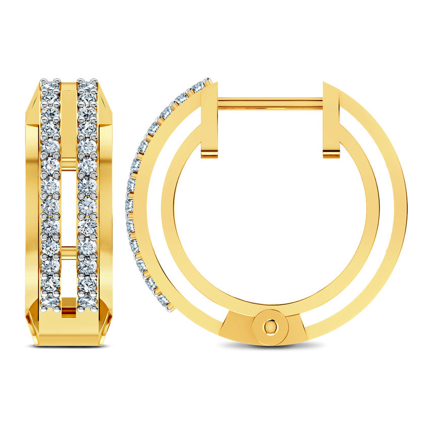 Celtica Diamond Hoop Earrings