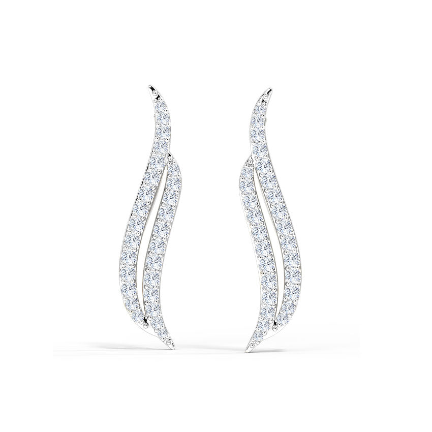 Sweeping Diamond Ear Cuffs