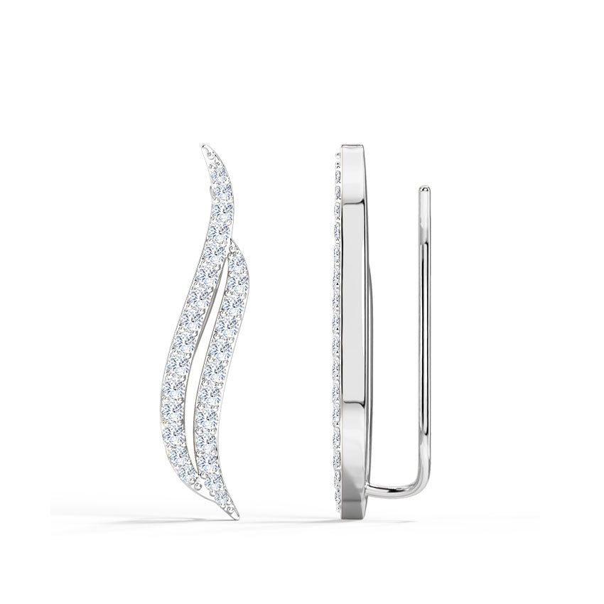 Sweeping Diamond Ear Cuffs