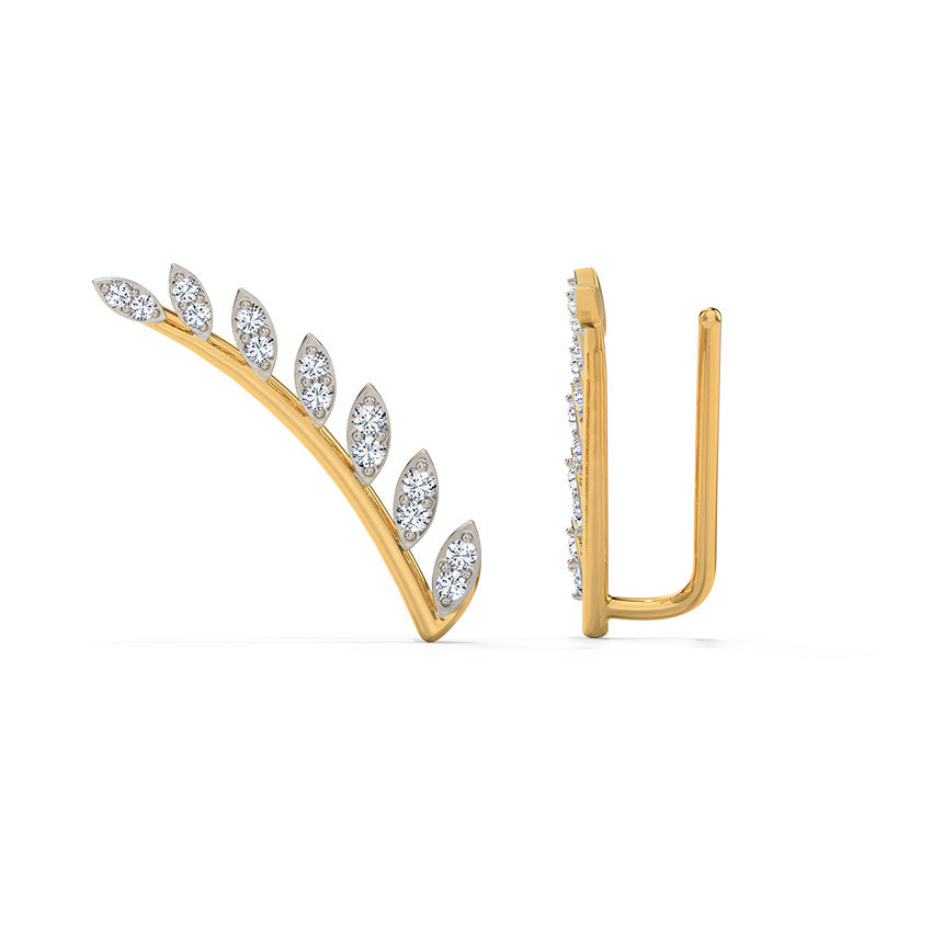 Dahlia Diamond Ear Cuffs