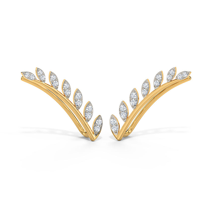 Dahlia Diamond Ear Cuffs