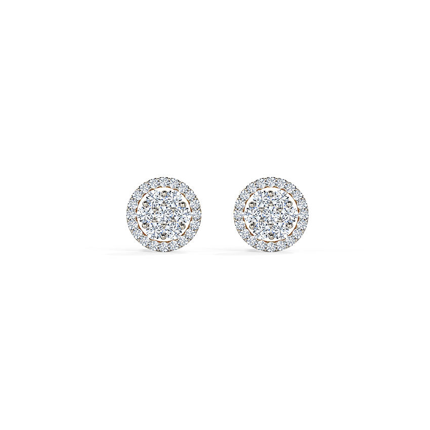 Caroline Seven Stone Diamond Stud Earrings
