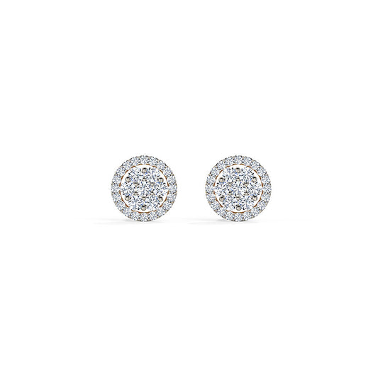 Caroline Seven Stone Diamond Stud Earrings