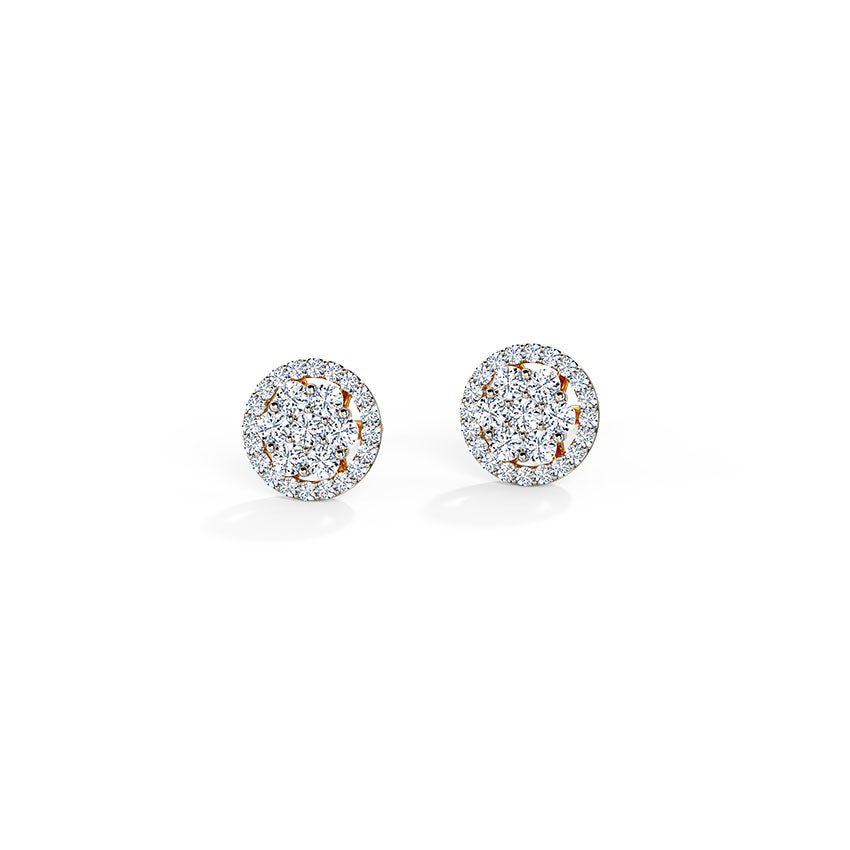 Caroline Seven Stone Diamond Stud Earrings