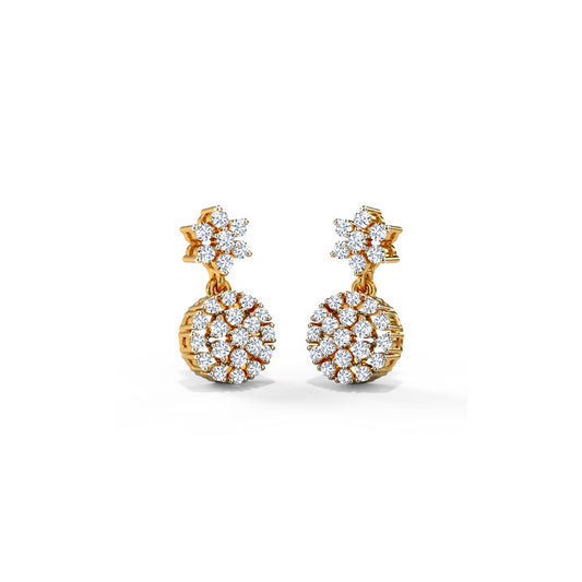 Celina Cluster Diamond Drop Earrings
