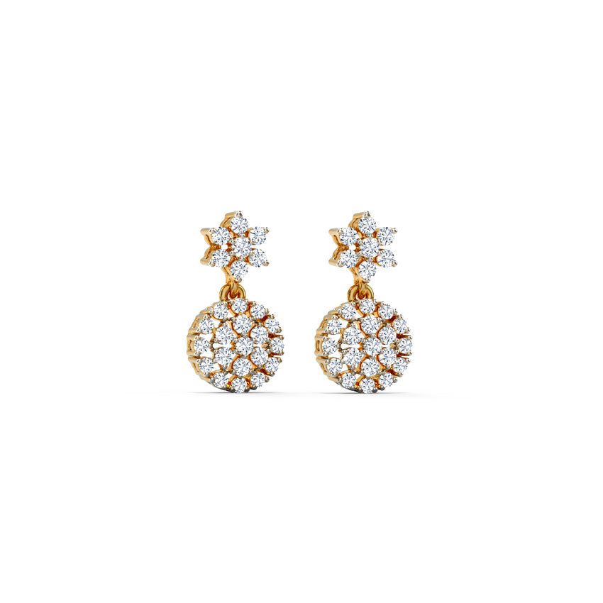 Celina Cluster Diamond Drop Earrings