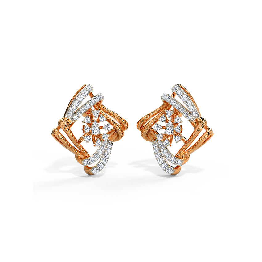 Siena Swirl Diamond Stud Earrings